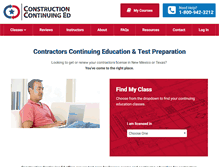 Tablet Screenshot of constructioncontinuinged.com